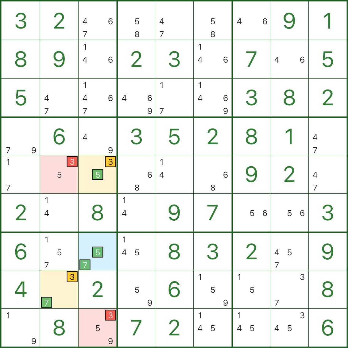 XY翼示例 C